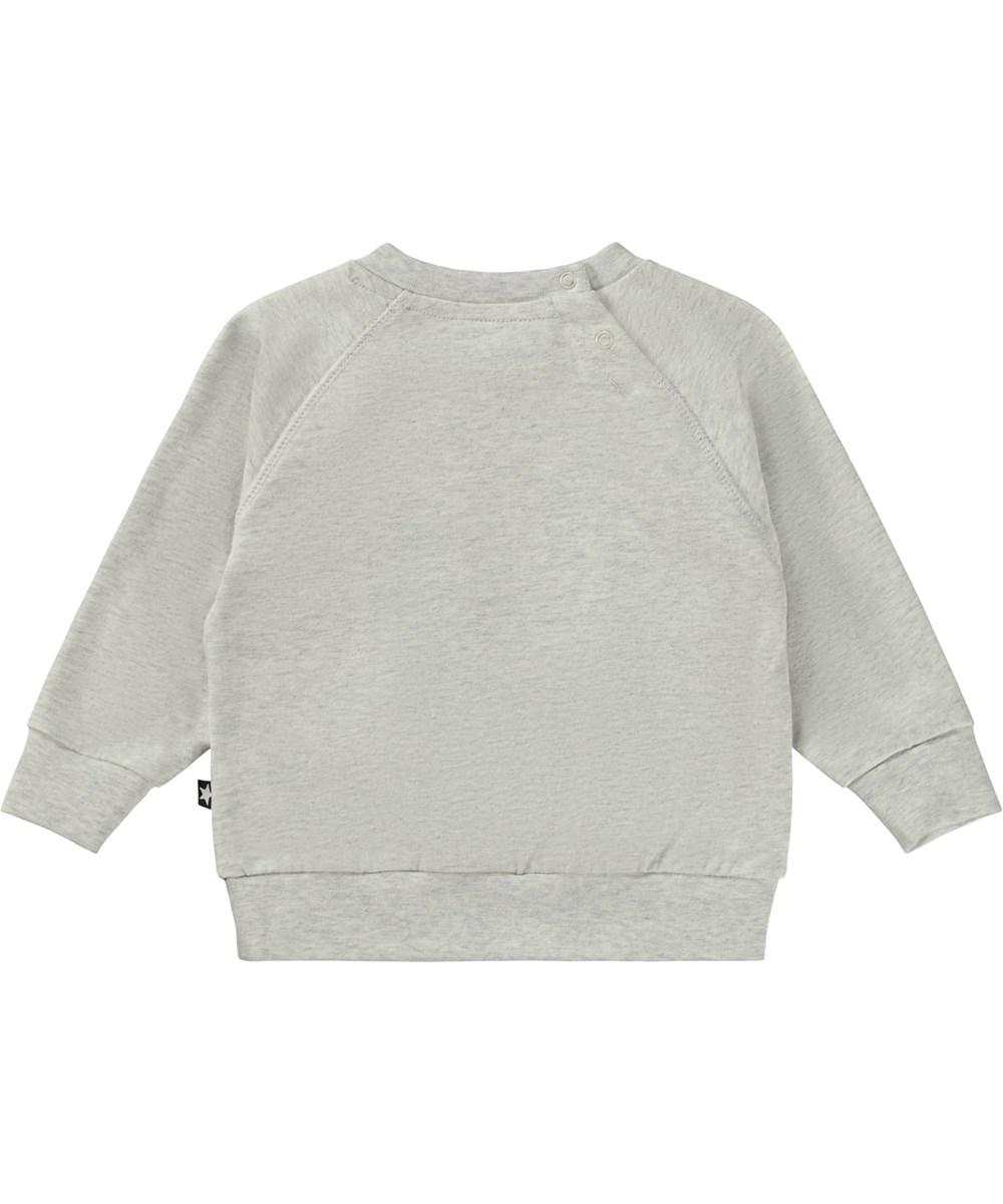 Elsa - Mimosa Rabbit - Ekologisk ljusgrå babytröja med kanin.