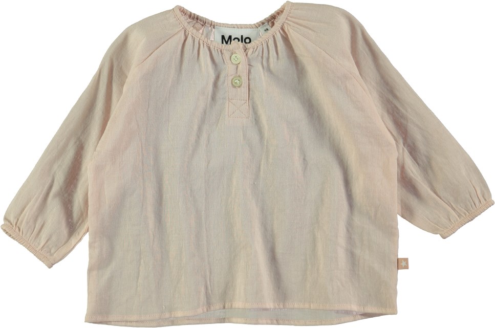 Rosemary - Peach Puff - Långärmad, aprikosfärgad baby t-shirt