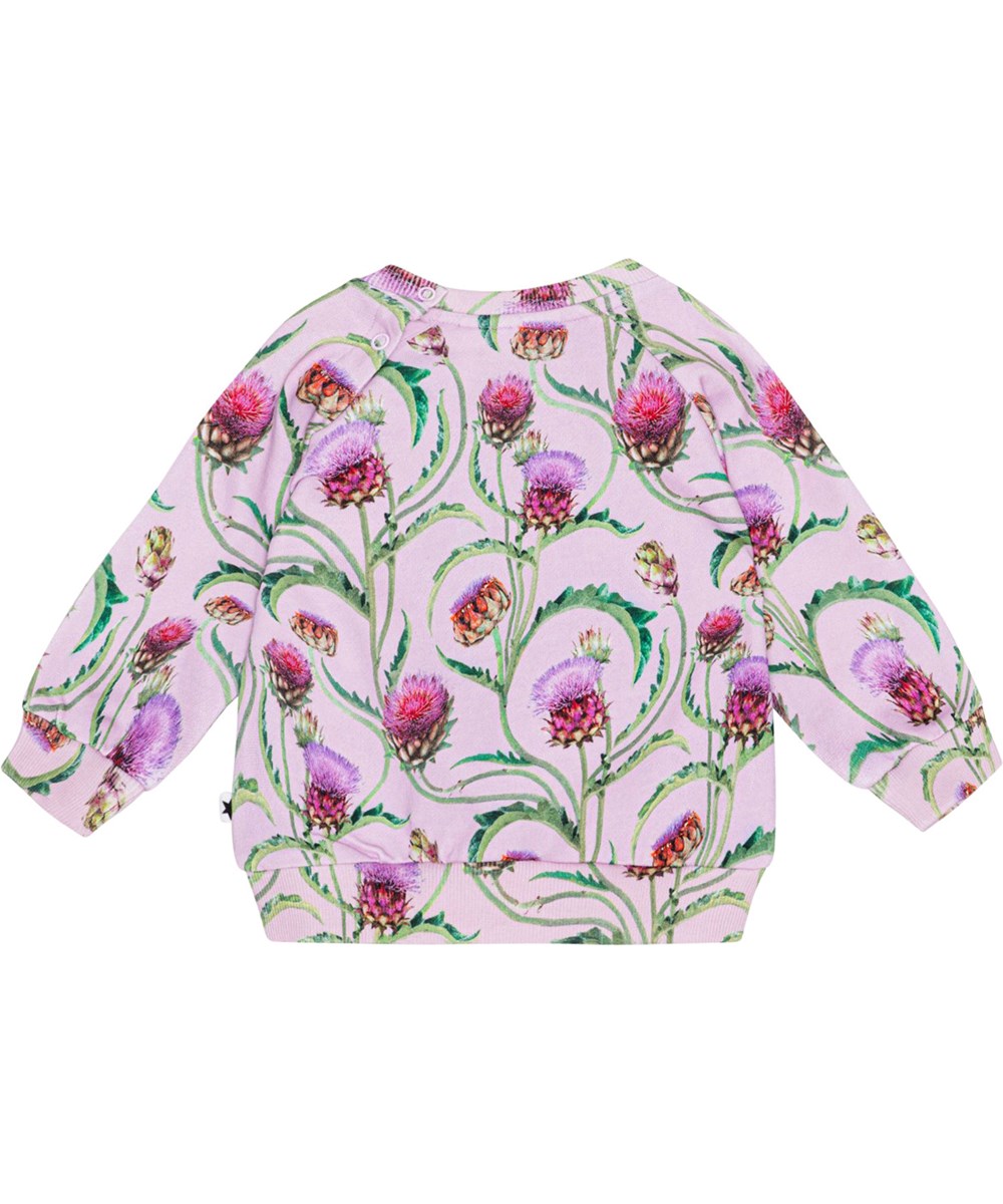 Disc - Artichoke Mini - Ljuslila tröja till baby i ekologisk bomullsjersey.