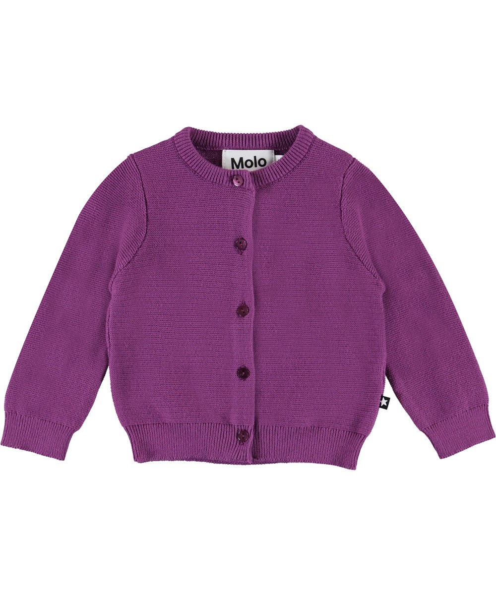 Ginny - Amethyst - Lila baby cardigan