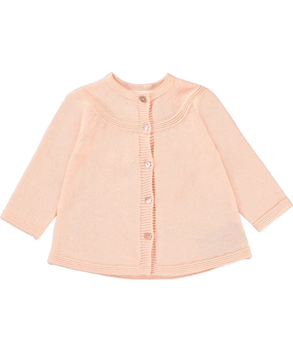 Gisela - Fluffy Rose - Bomullskofta till baby med A-form.