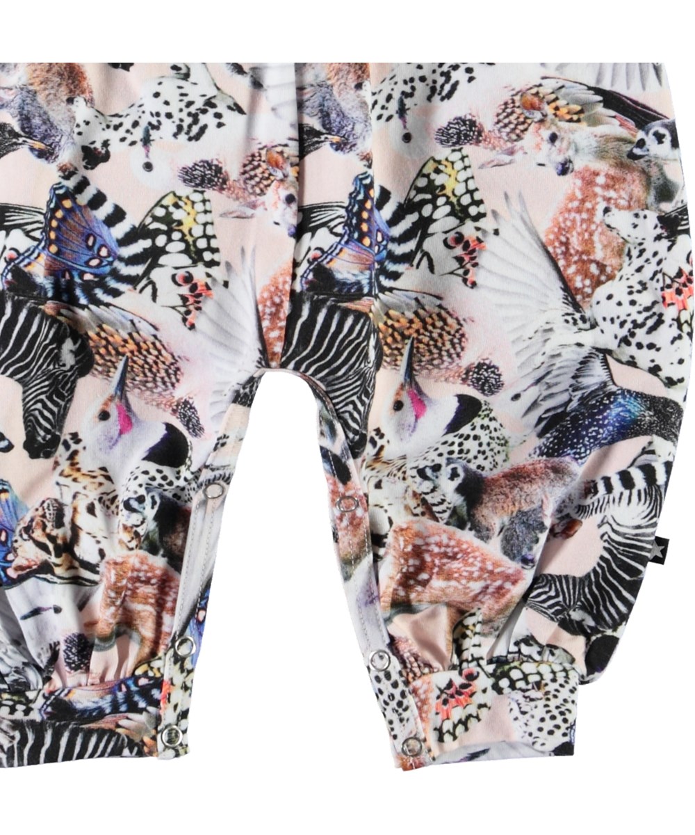 Fallon - Twister - Baby romper with animal print 