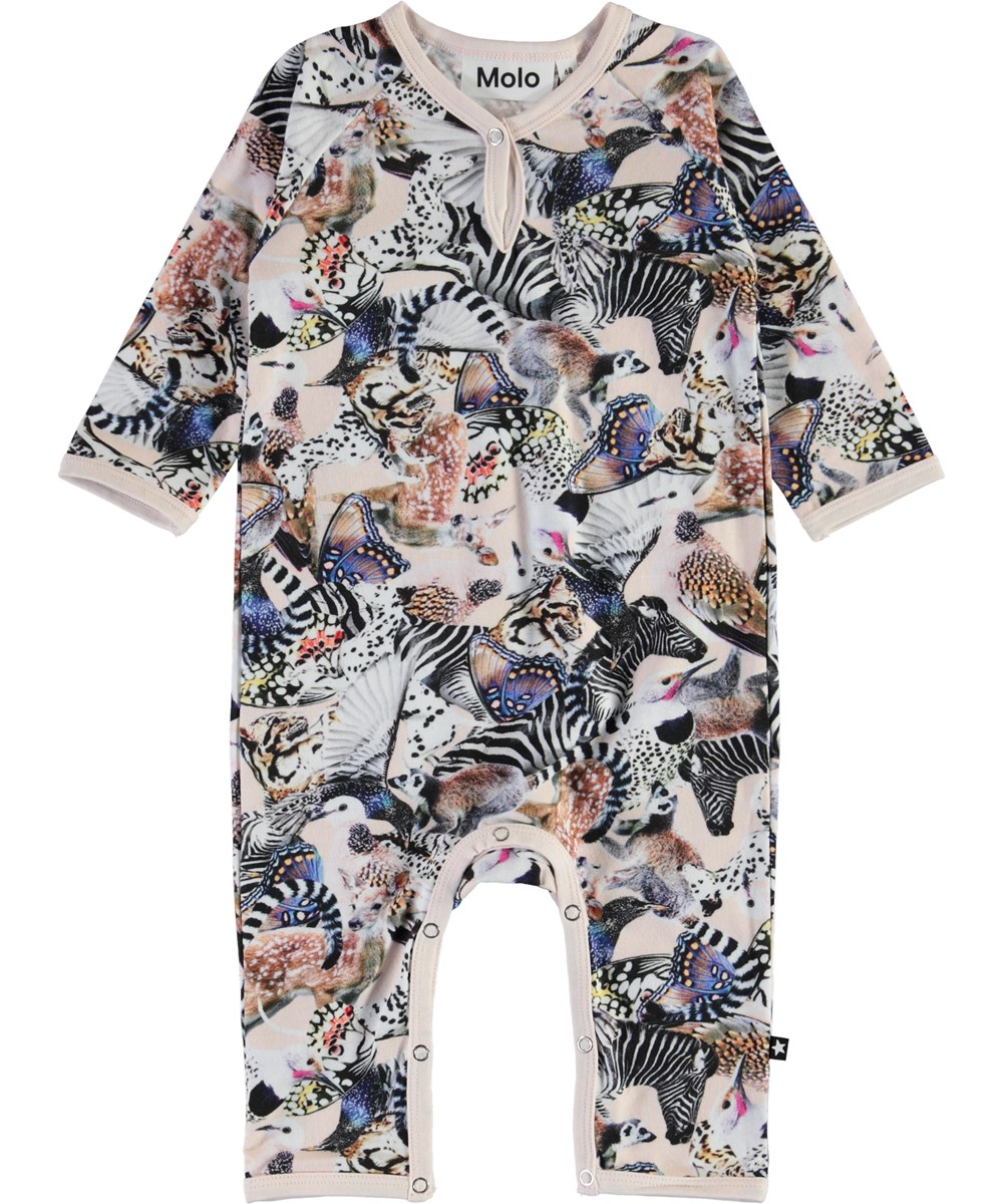 Fiona - Twister - Organic baby romper with animals 