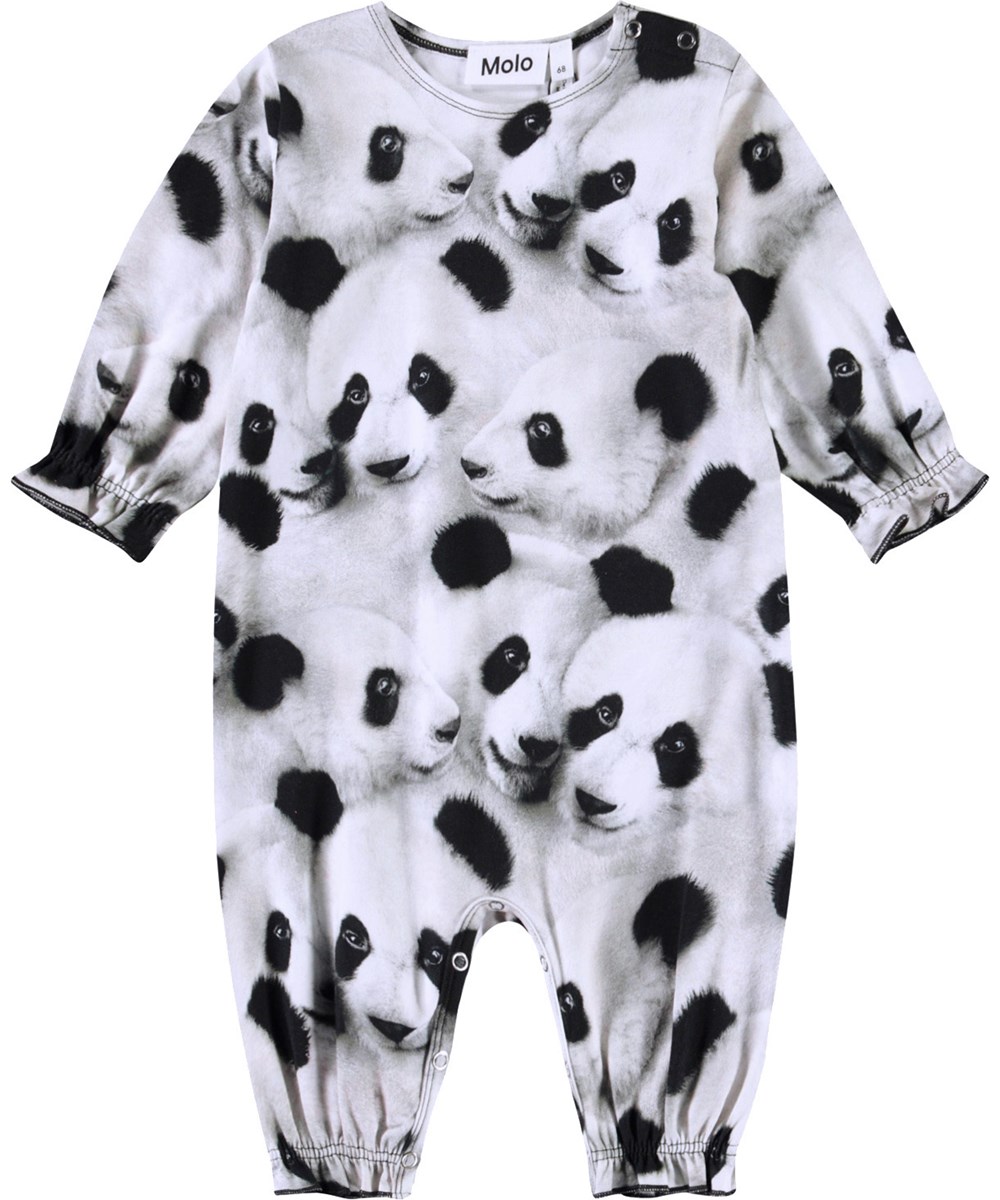 Florina - Giant Panda - Jumpsuit in organic cotton with a panda print.