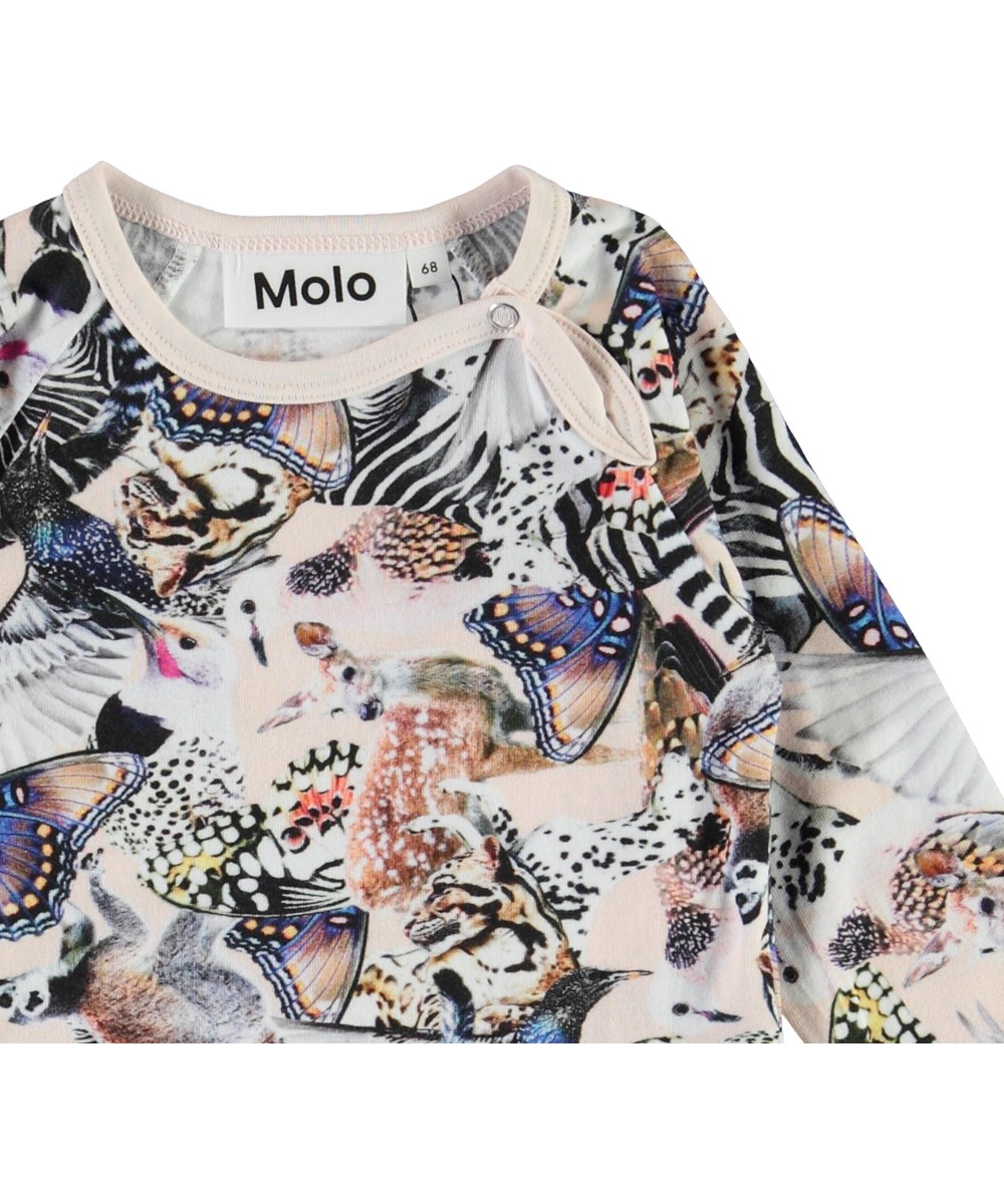 Fonda - Twister - Baby bodysuit with animal print 