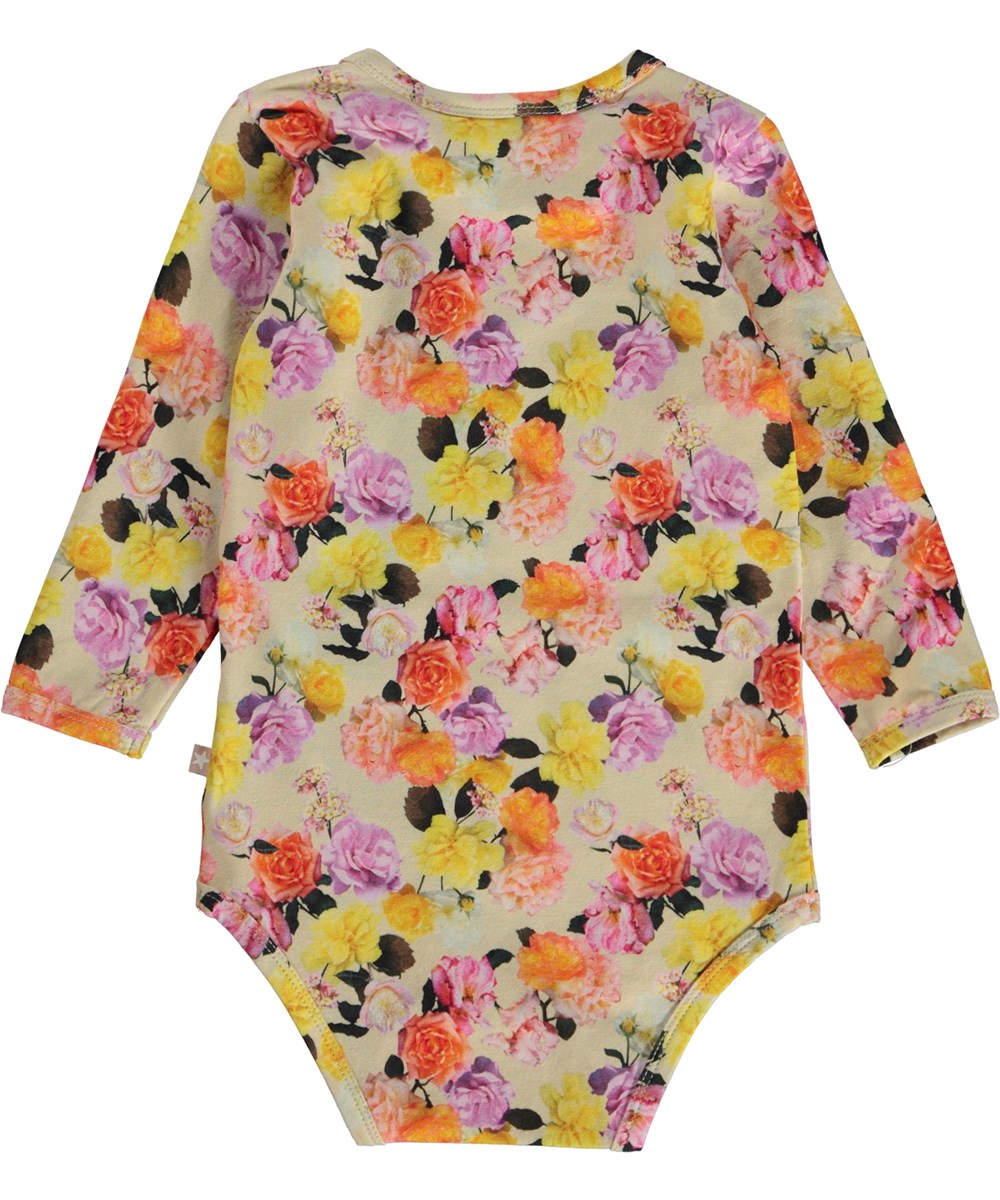 Foss - Baby Roses - Organic baby bodysuit with rose print