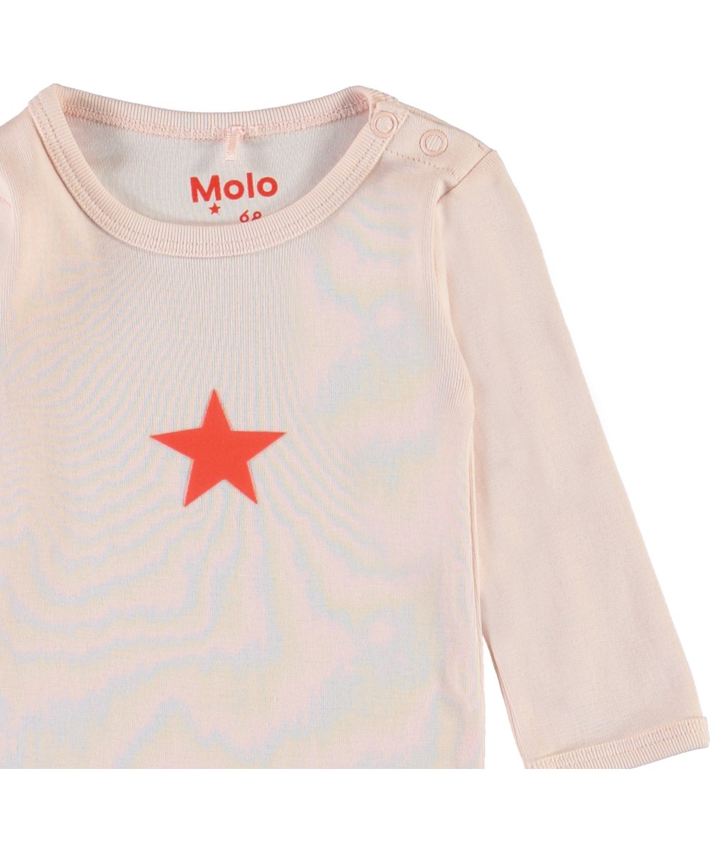 Foss - Peach Blossom - Pink organic baby bodysuit