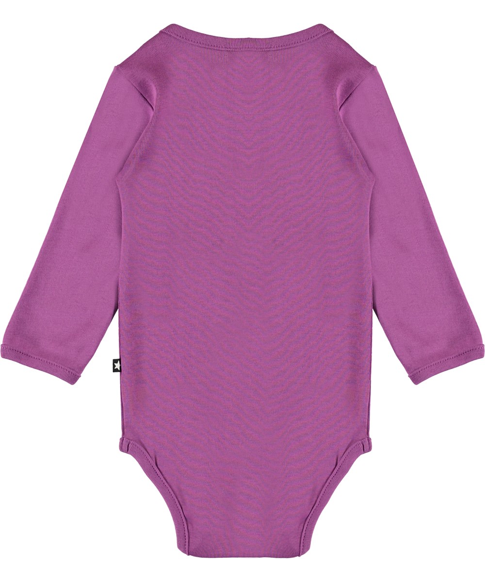 Foss - Amethyst - Organic purple baby bodysuit
