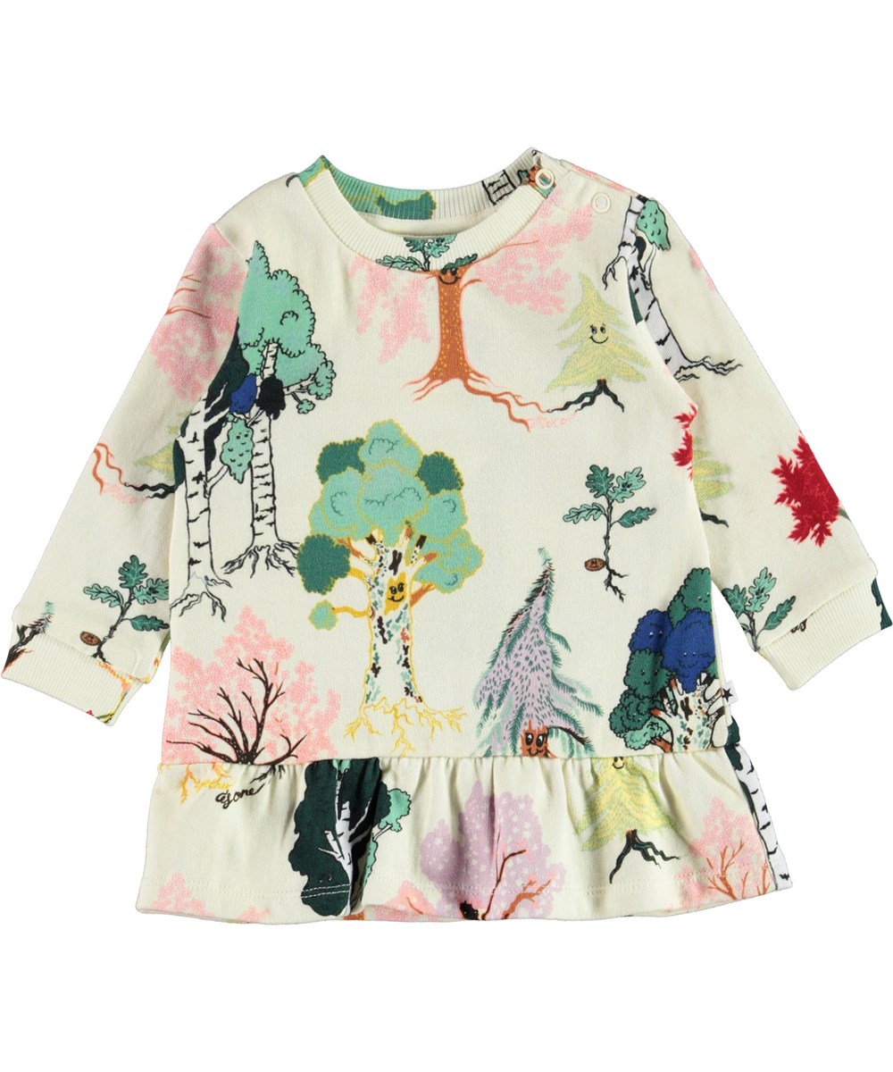 Calypso - Forest Friends - Organic baby dress with trees