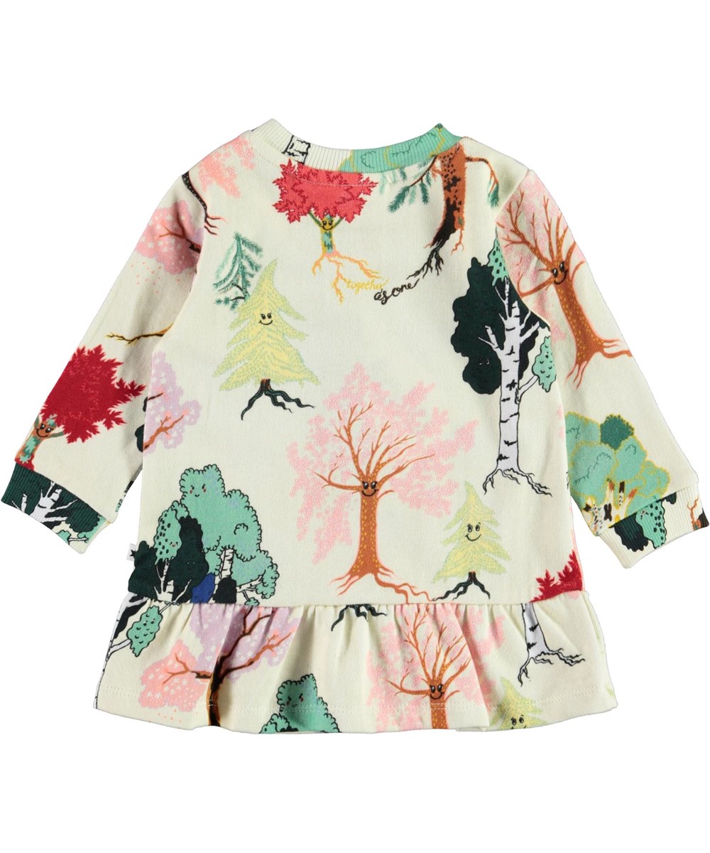 Calypso - Forest Friends - Organic baby dress with trees