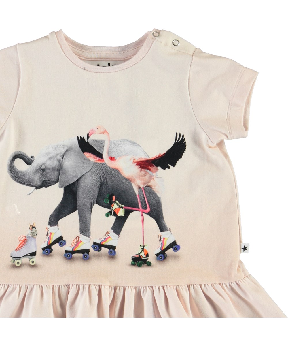Campa - Rolling Friends - Baby dress with animals and roller skates 