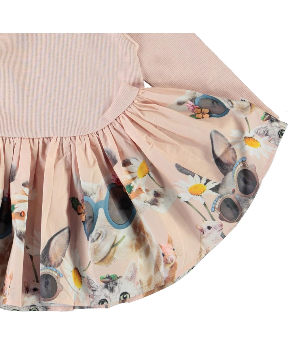 Candi - With Friends - Pink baby dress with rib and animals