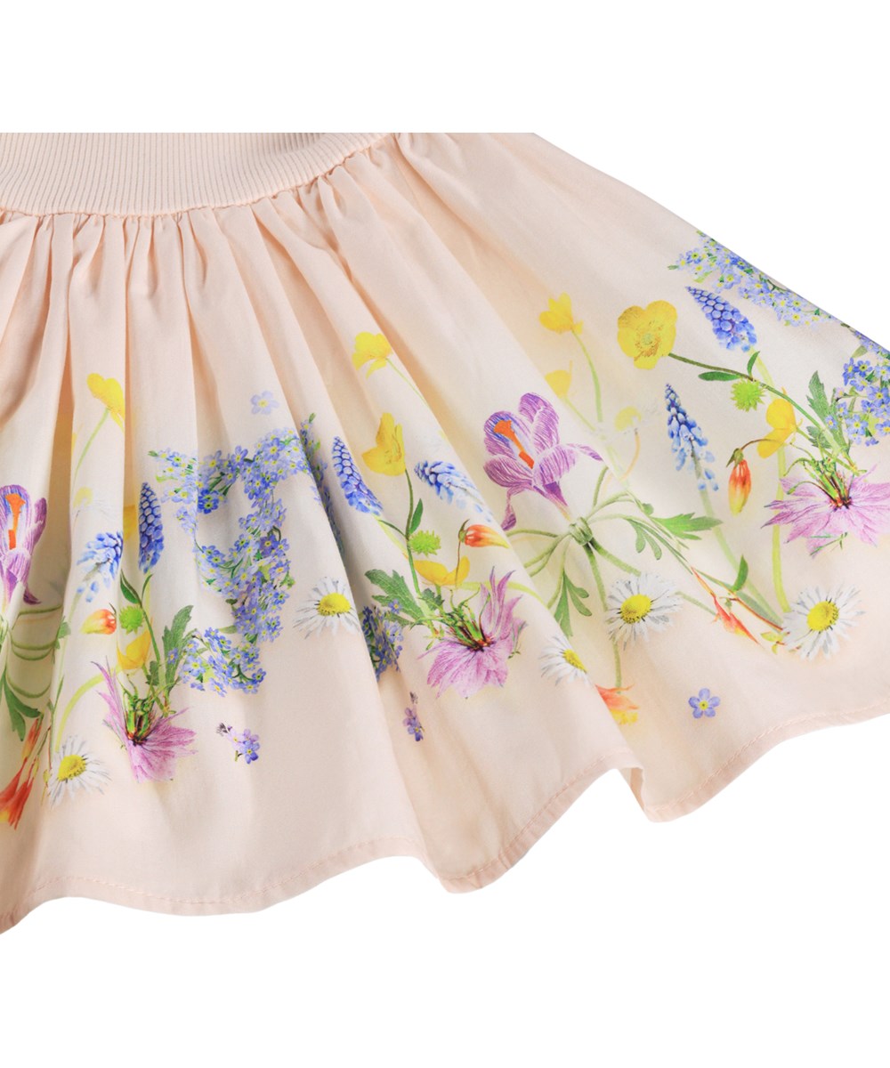 Carin - Garden Party - Pink dress for the little ones made of organic cotton with a floral print 