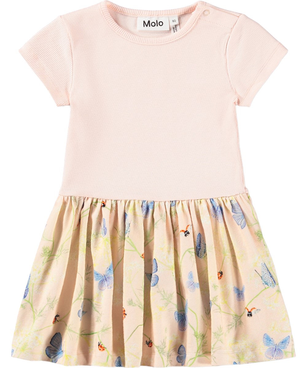 Catja - Butterflys Cloud - Pink dress for the little ones made of organic cotton with a butterfly print