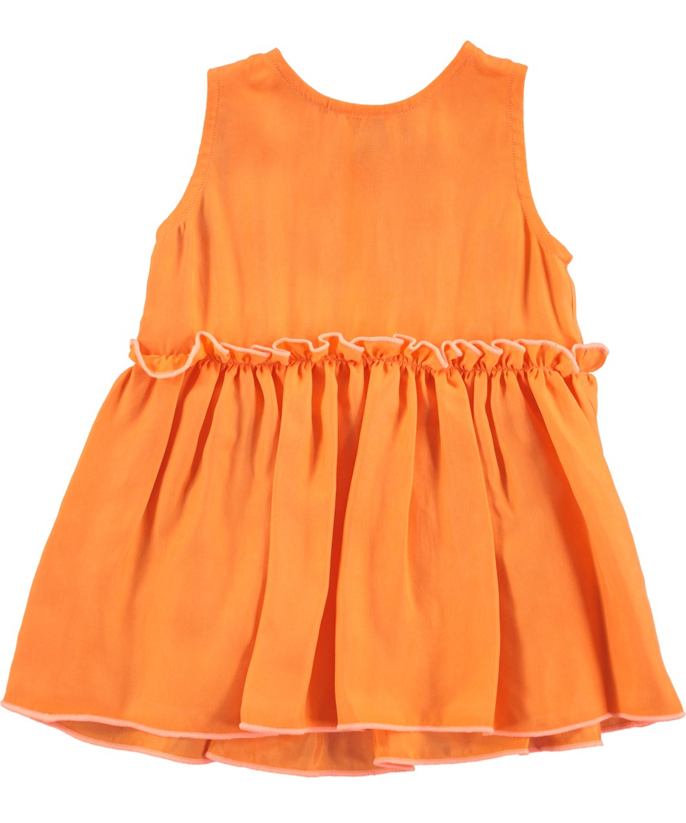 Cerys - Bird Of Paradise - orange baby dress in cupro