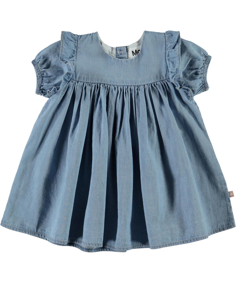 Chanda - Summer Wash Indigo - Light blue denim baby dress