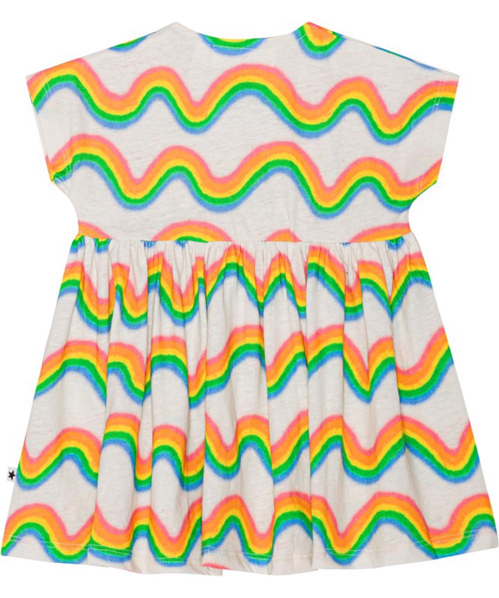 Channi - Rainbow Mini - Organic baby dress with rainbow print