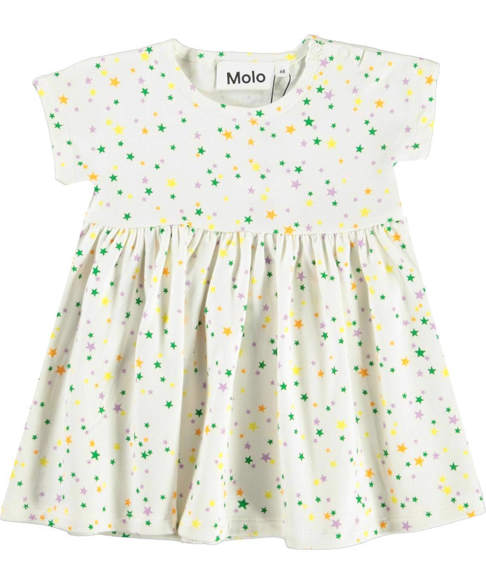 Channi - Rainbow Mini Stars - Organic baby dress with small stars