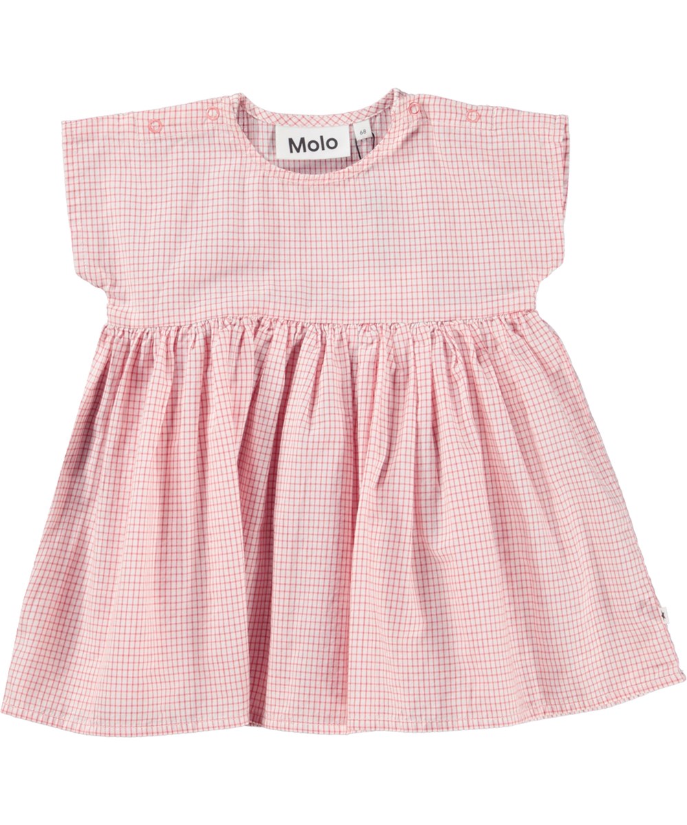 Channi - Red Check - Baby dresss with red and white check 