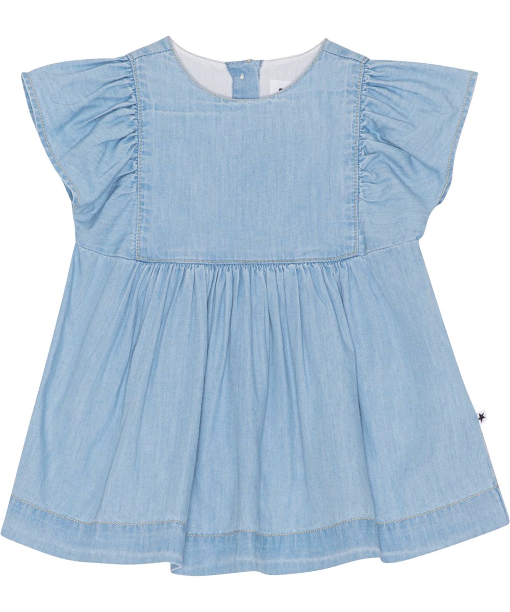 Chantal - Summer Wash Indigo - Blue, organic baby dress