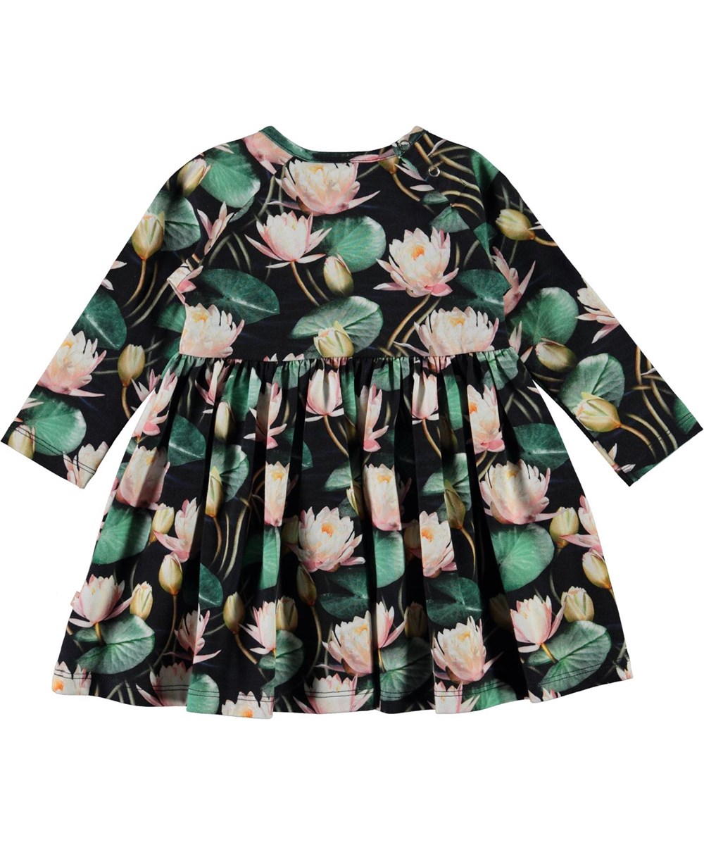 Charmaine - Water Lilies - Organic baby dress with water lily