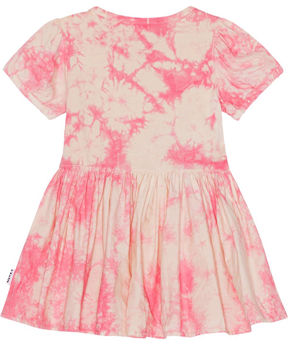 Cibi - Rose Tie Dye - Pink tie-dye dress in organic cotton jersey 