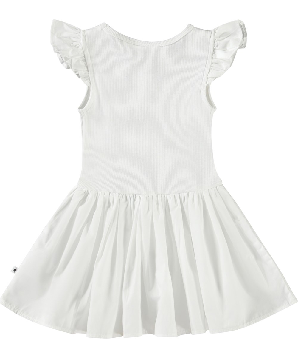 Cimi - Crisp White - White dress in organic cotton for the little ones.
