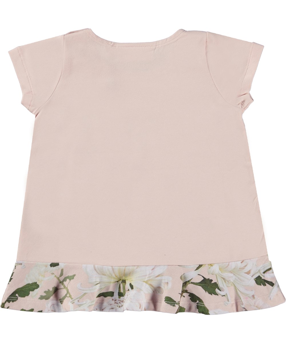Coletta - Flowery Foal - Pink organic baby dress with flying foal print