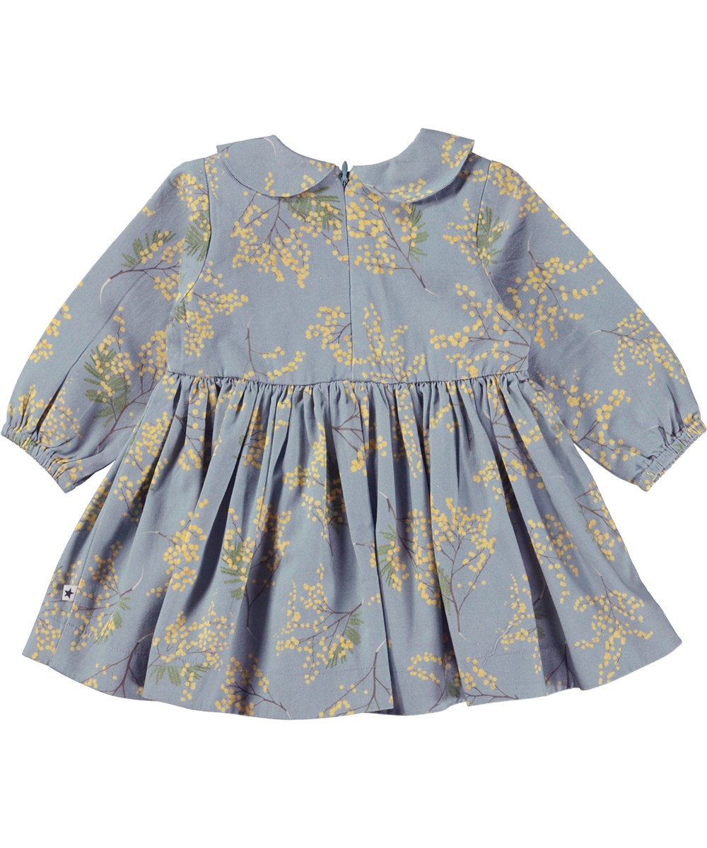 Colleta - Mimosa Blue - Light blue baby dress with small floral print