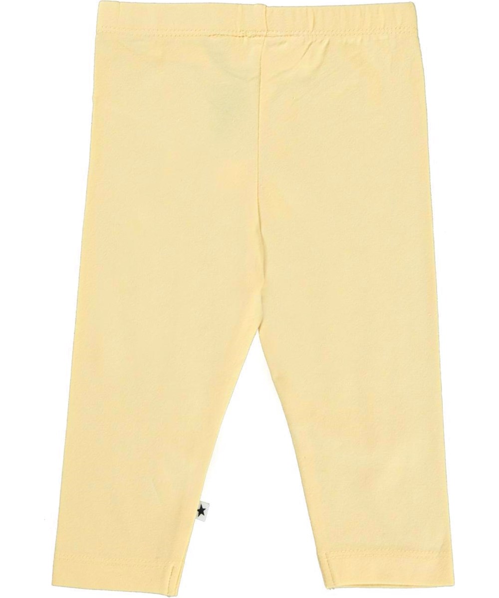 Nette solid - Impala - Light yellow organic baby leggings