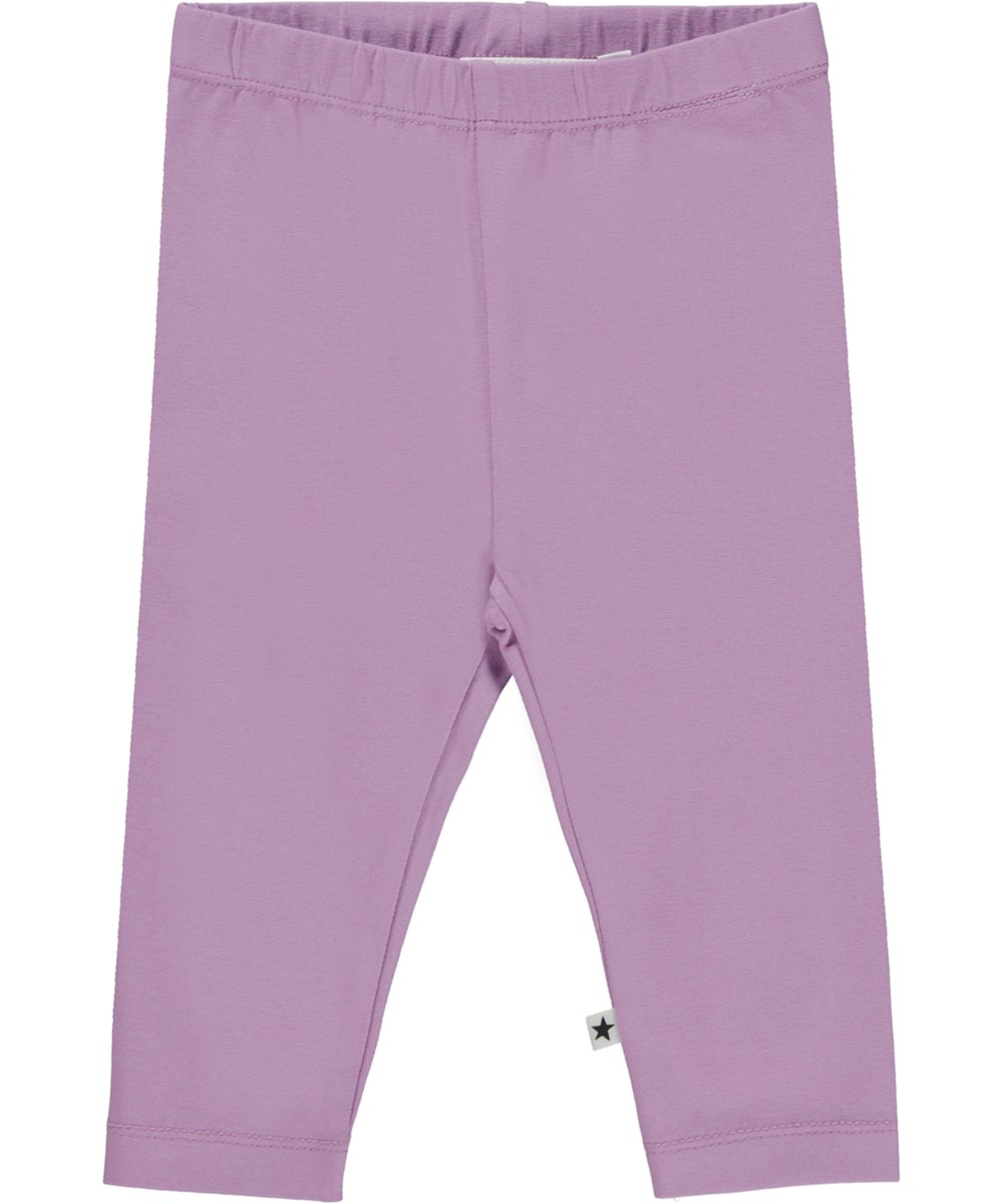 Nette solid - Nebula - Purple organic baby leggings