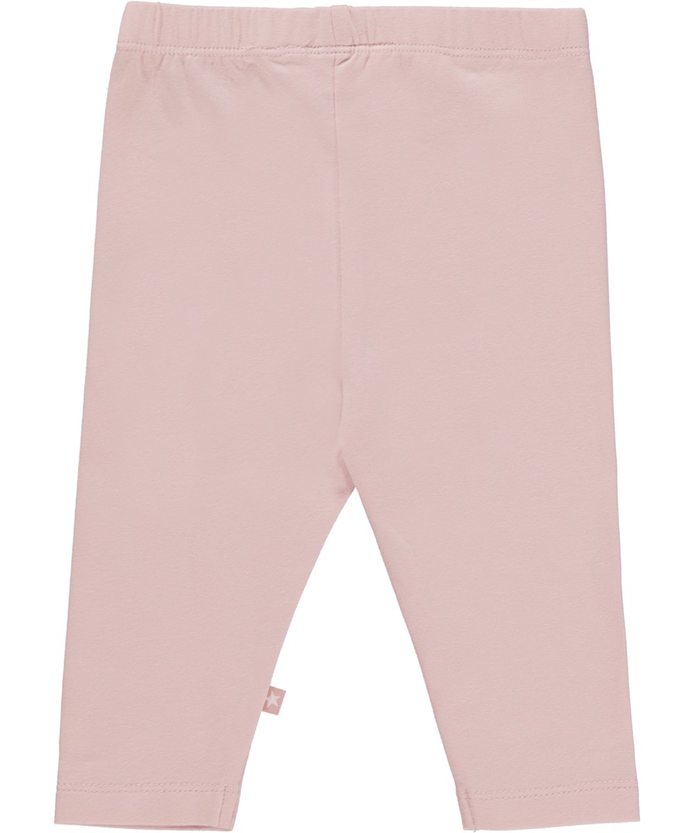Nette solid - Powder - Pink organic baby leggings