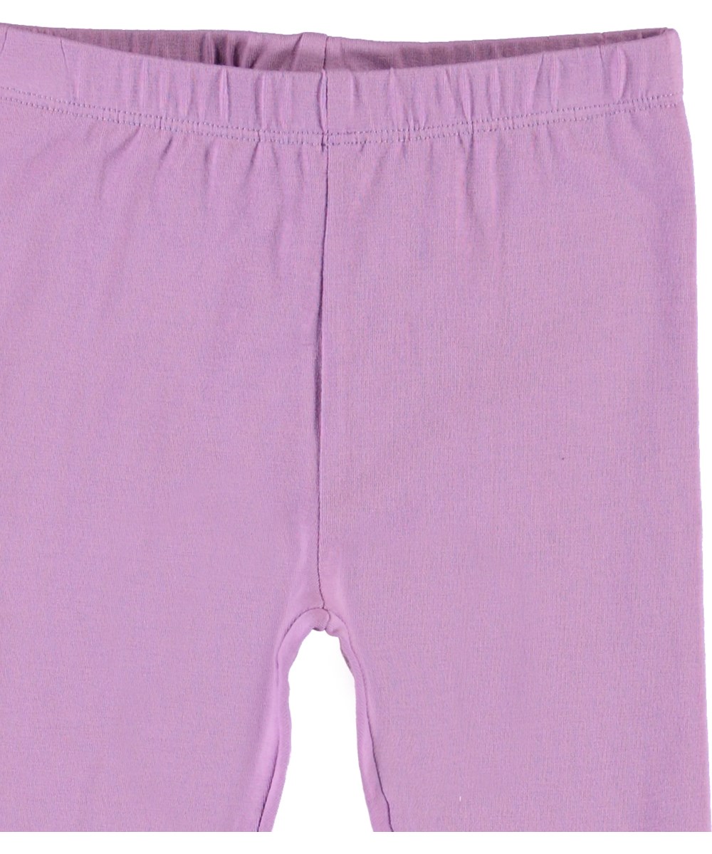 Nette Solid - Manga Purple - Purple organic baby leggings