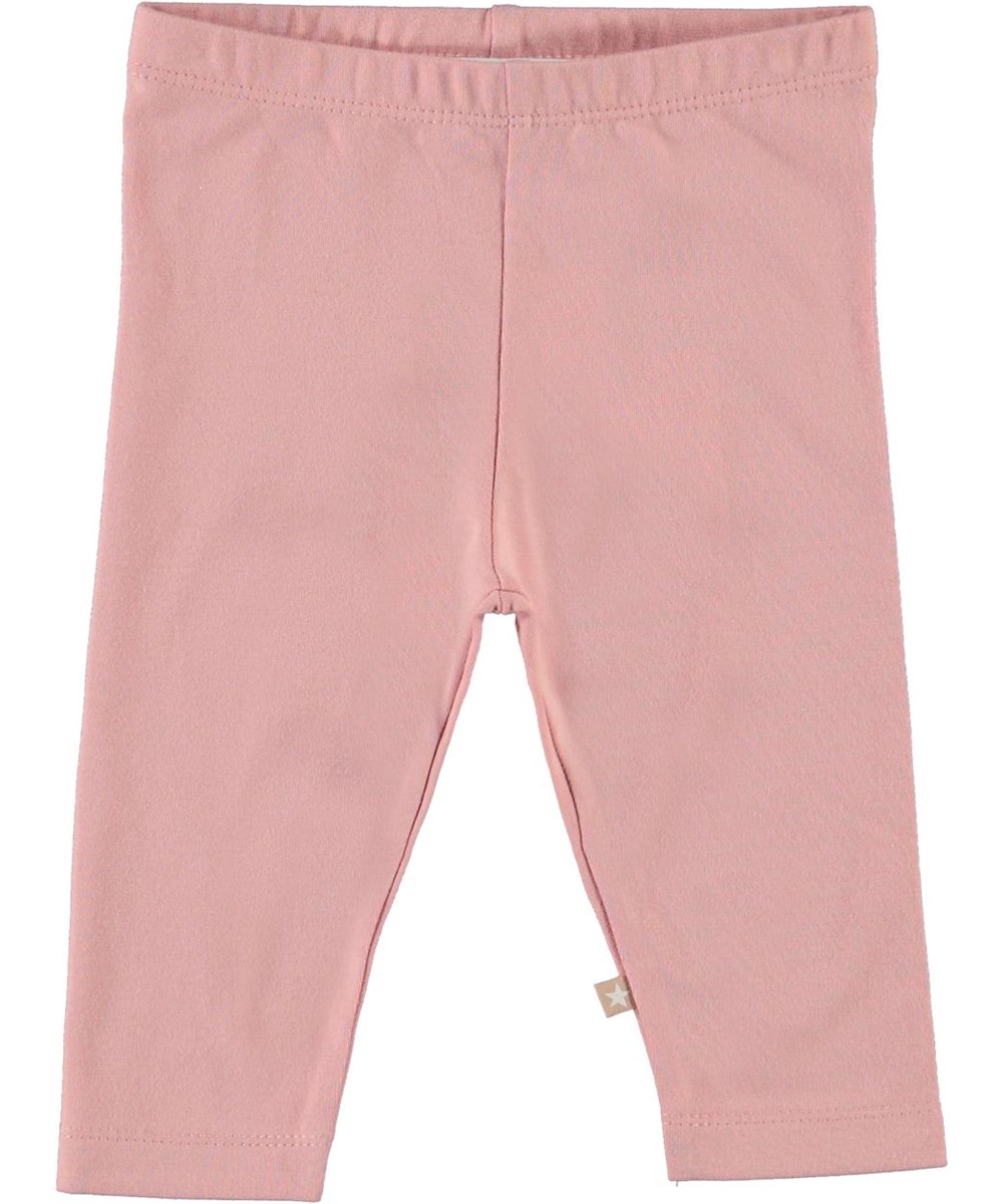 Nette solid - Rosequartz - Pink organic baby leggings