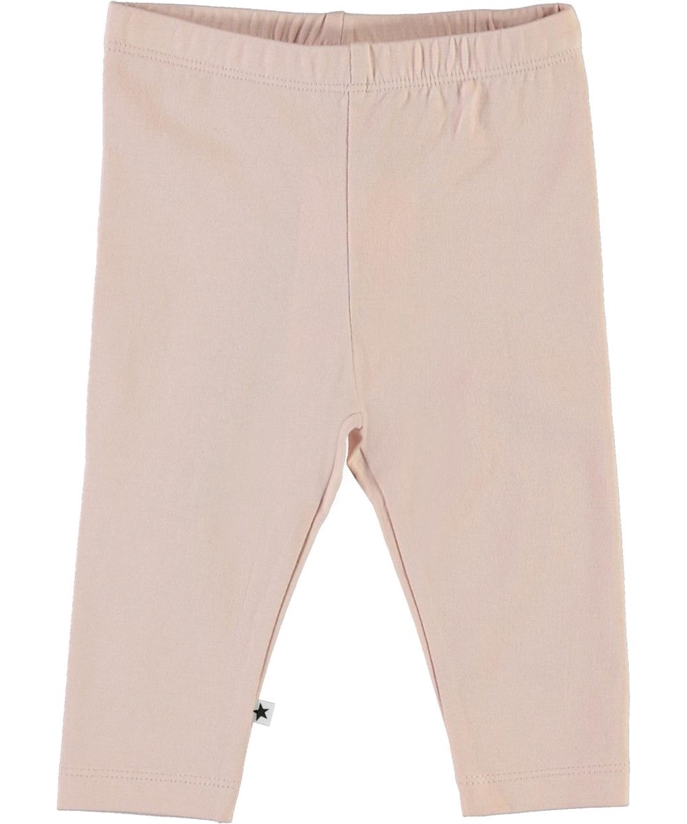 Nette solid - Petal Blush - Rose organic baby leggings 