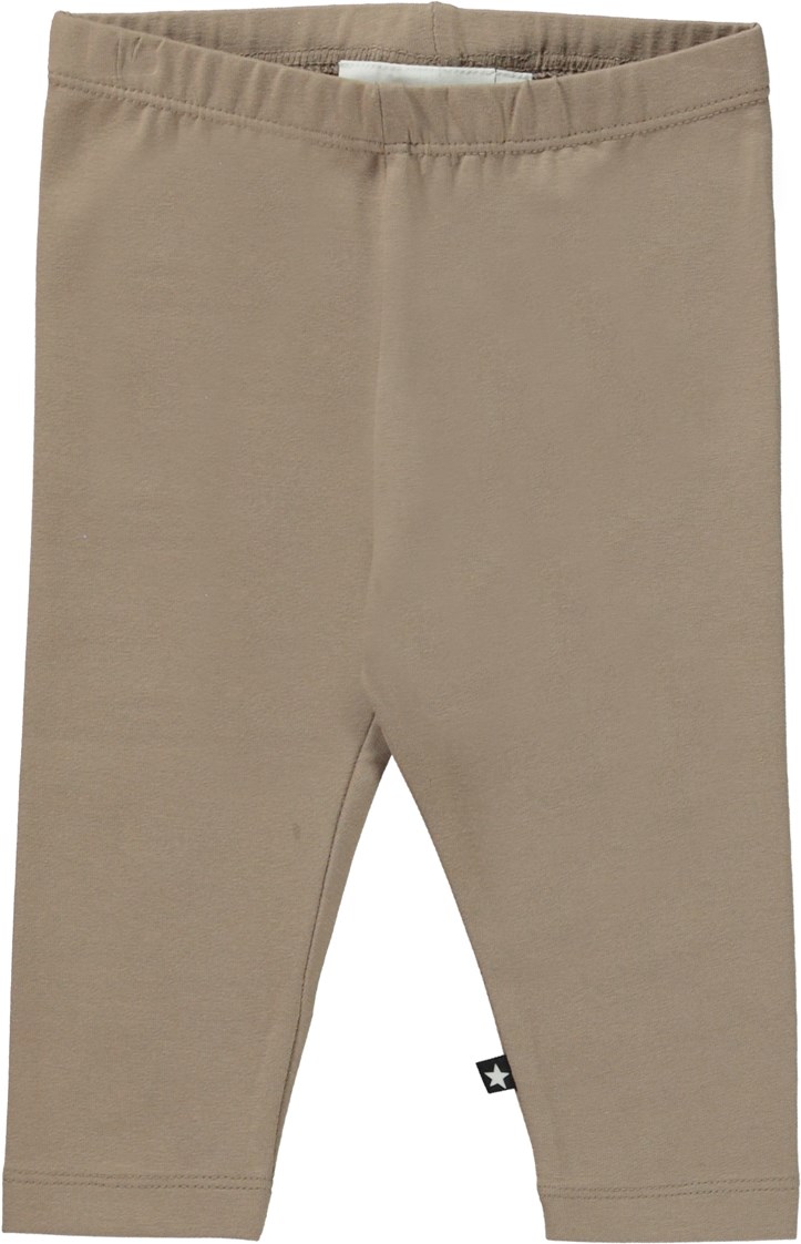 Nette Warm - Moth Grey - Beige organic leggings 