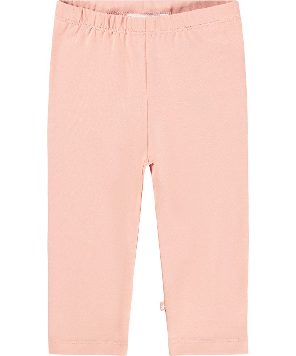 Nette Warm - Rose Cloud - Pink leggings for the little ones made of thick organic cotton.