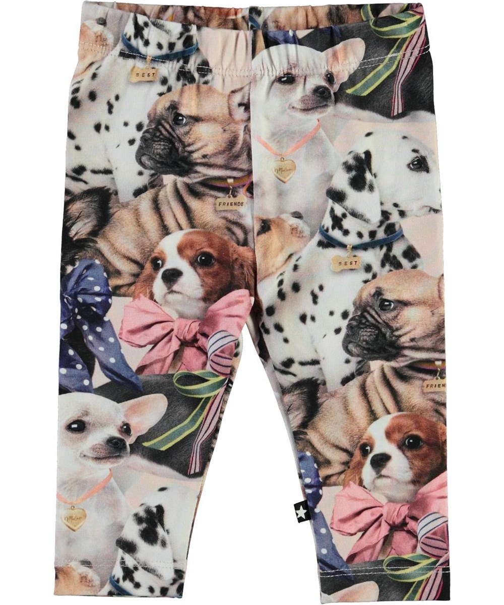 Stefanie -  Puppy Love - Organic baby leggings with dogs