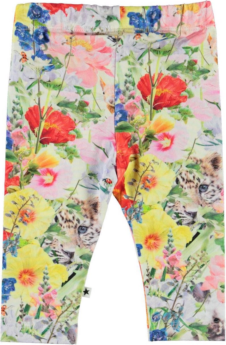 Stefanie - Hide And Seek - Organic baby leggings with flowers