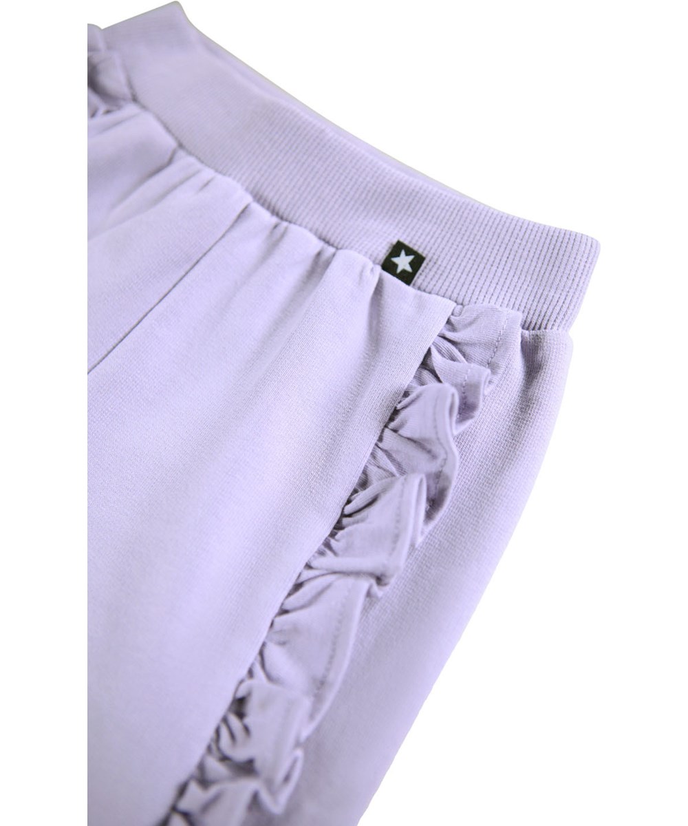 Sallie - Faded Purple - Light purple sweatpants for the little ones made of organic cotton.