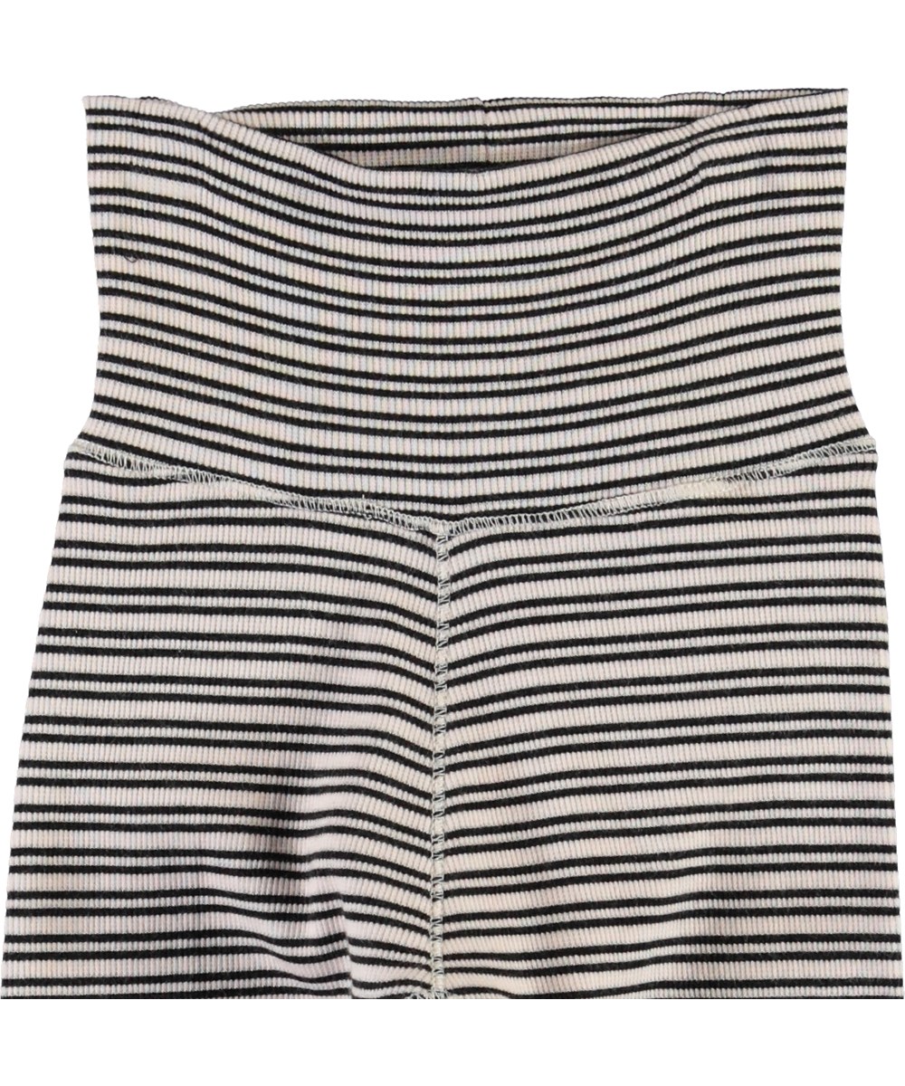 Sara - Blossom Black Stripe - Striped baby trousers