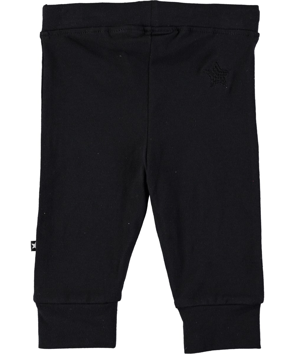 Selena - Black - Black baby trousers with ties