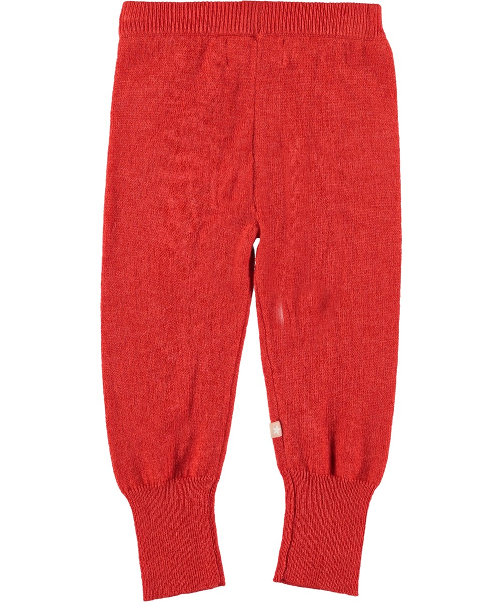 Shade - Vermilion Red - Red baby trousers. 