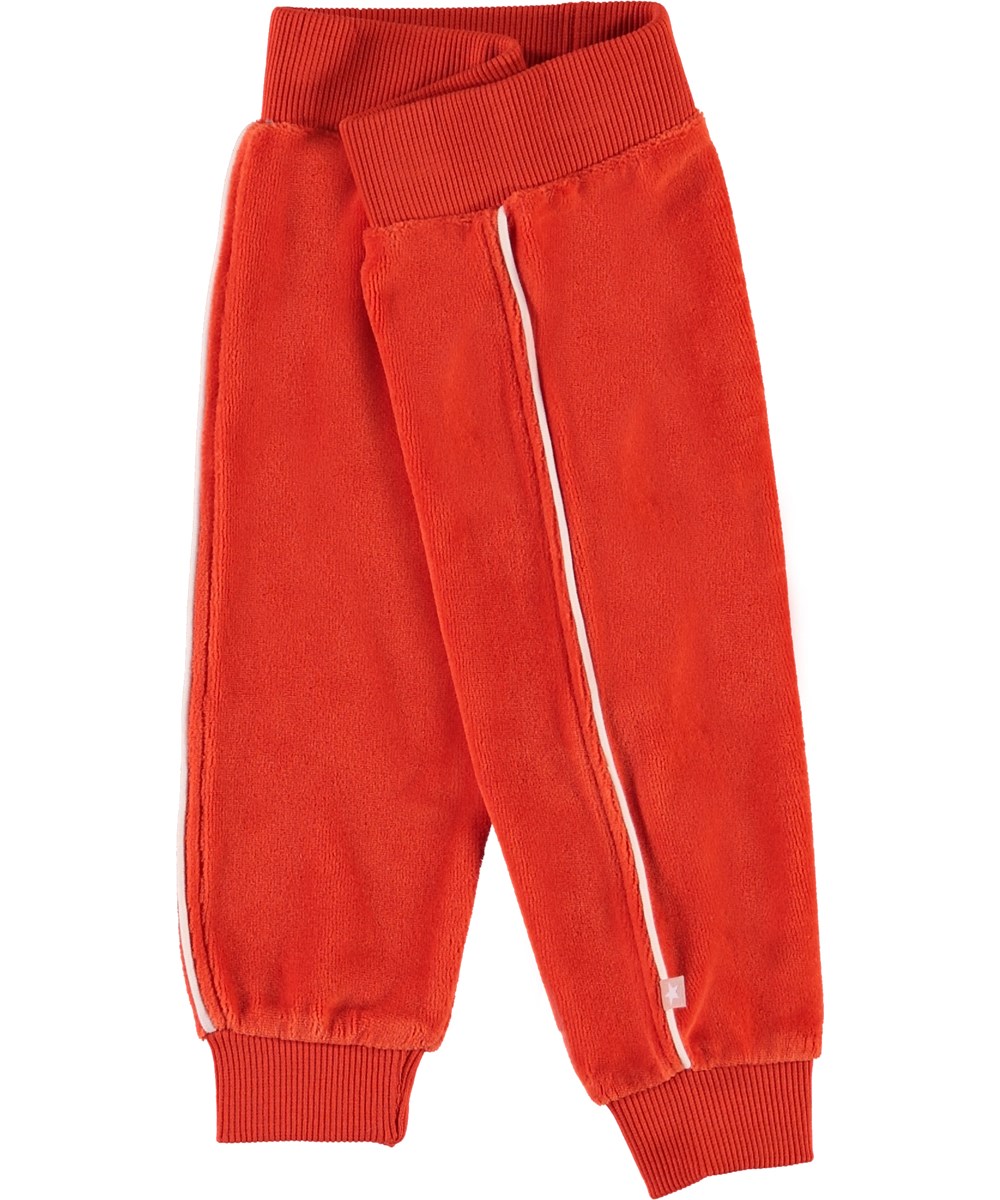 Shona - Rising Sun - Red velour trousers