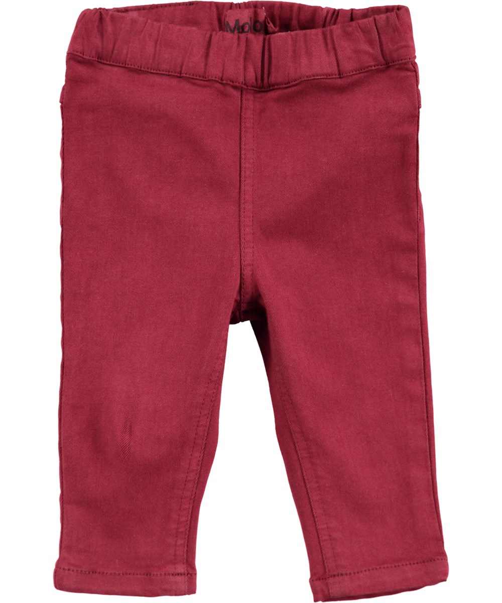 Simonetta - Boysenberry - Red baby denim jeggings 