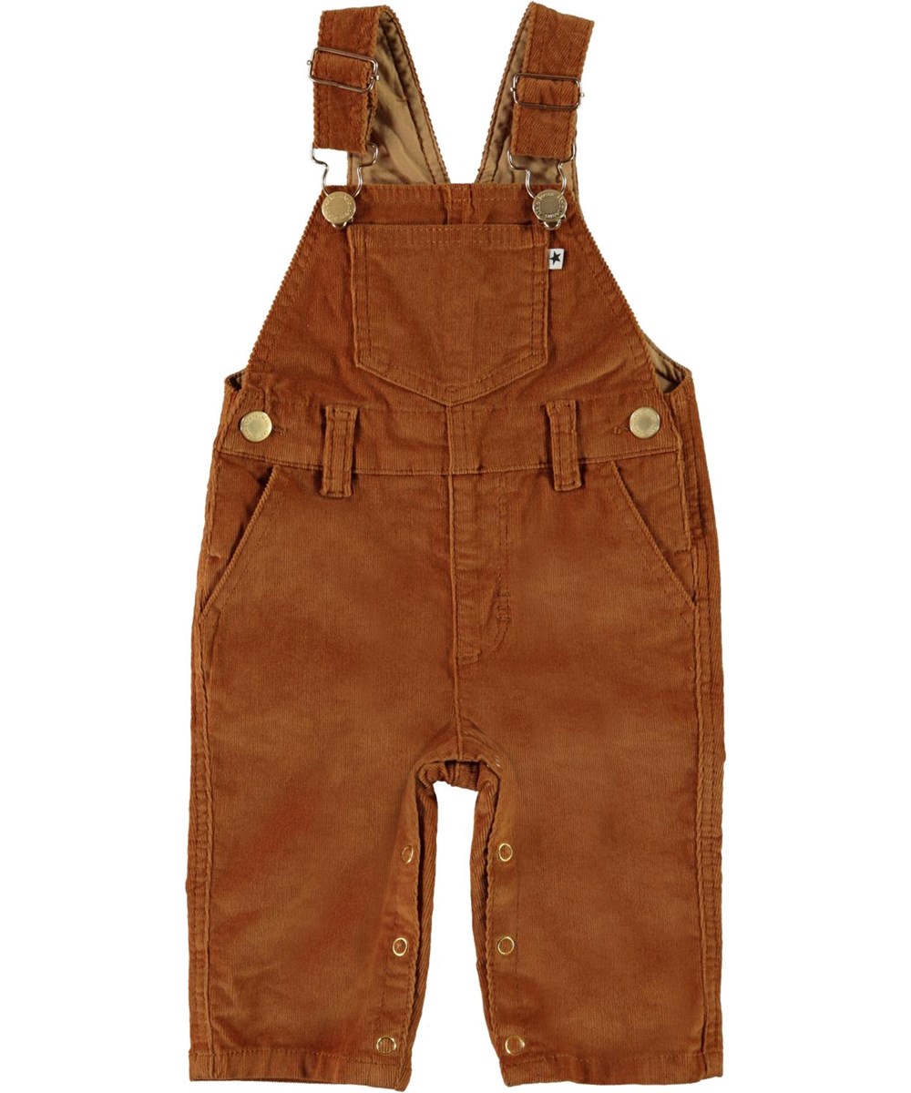 Sky - Deer - Baby dungarees in brown velour
