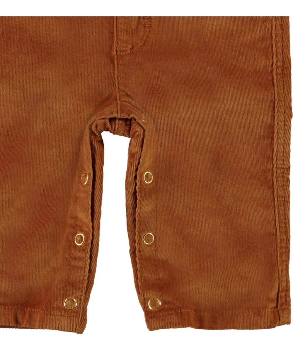 Sky - Deer - Baby dungarees in brown velour