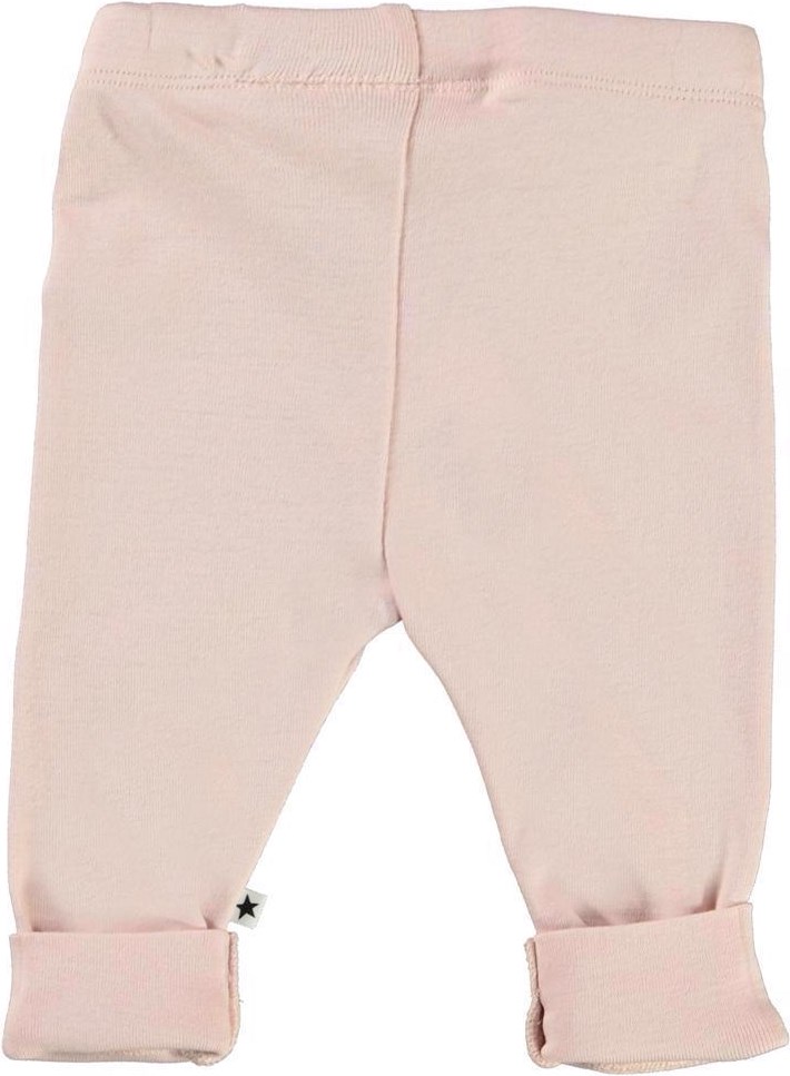 Sora - Powder - Rose organic baby trousers horse print 