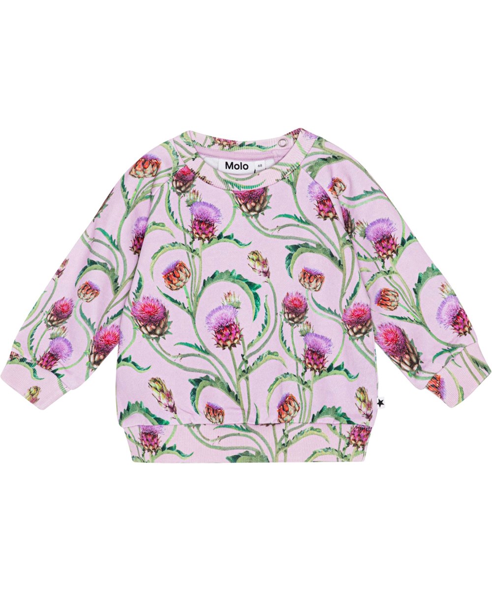 Disc - Artichoke Mini - Light purple jumper for small children in organic cotton jersey 