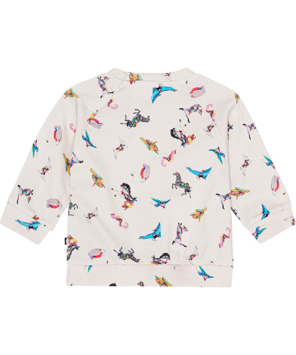 Disc - Carousel Mini - Off-white jumper for small children in organic cotton jersey